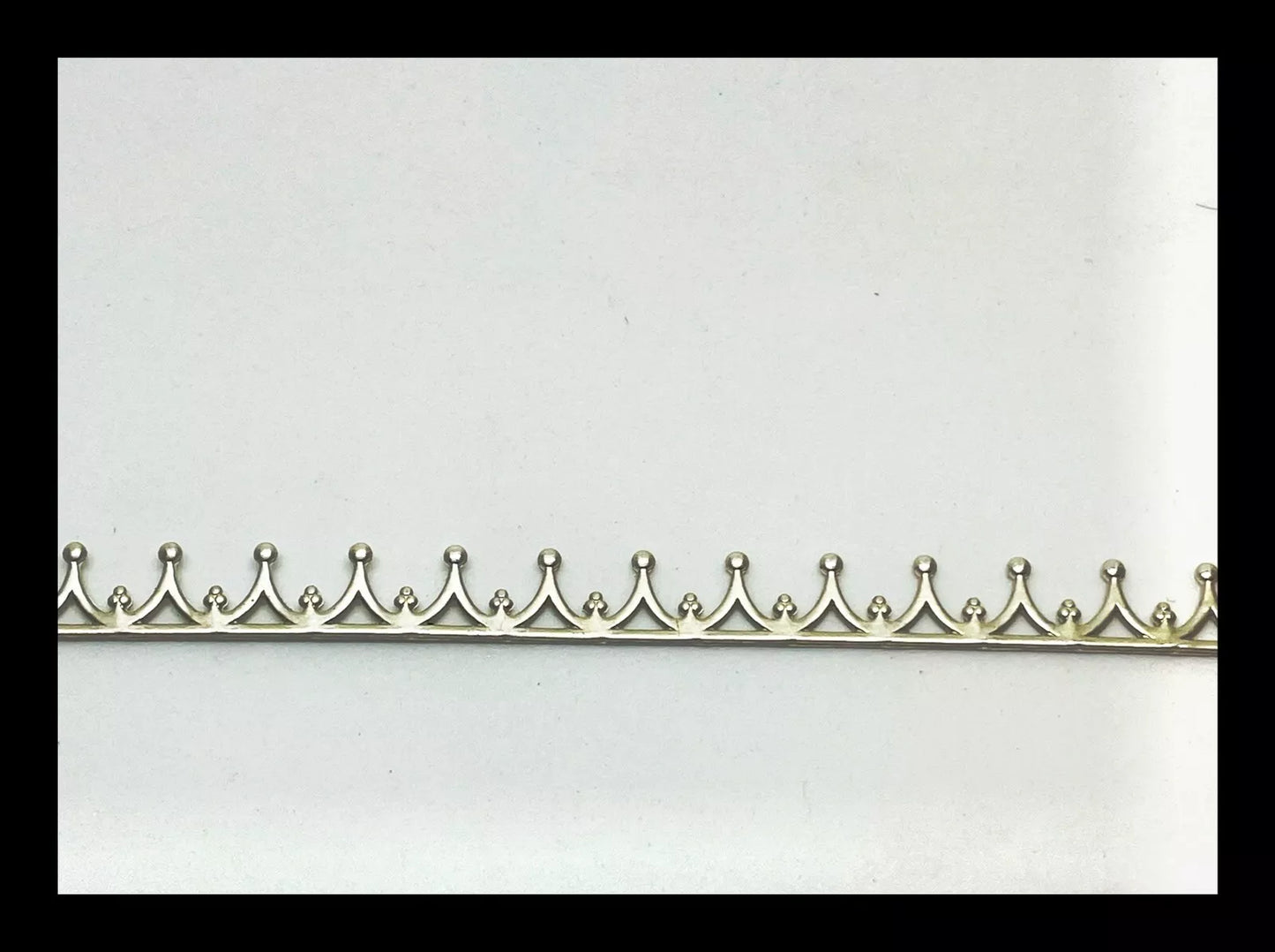 Sterling Silver Gallery Pattern Wire, Hard, width - 7mm, Length 10cm